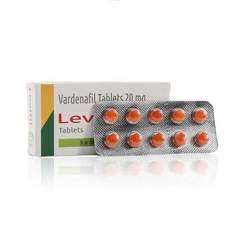 樂威壯學名藥 Levifil-20｜Vardenafil 20mg 藥盒與藥錠圖