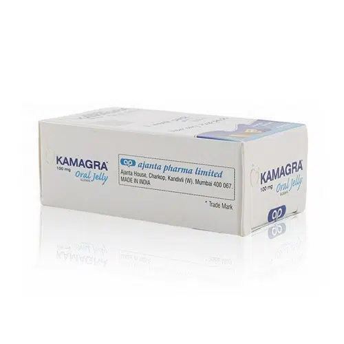 Kamagra Oral Jelly 果凍威而鋼盒裝側視圖