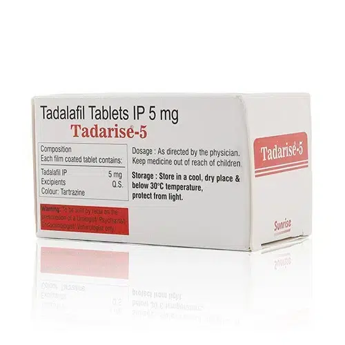 犀利士每日錠學名藥盒側面與藥品成分標示圖