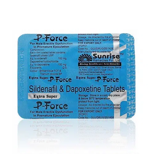 必利吉（藍P）Extra Super P-Force 鋁箔藍字包裝正面圖