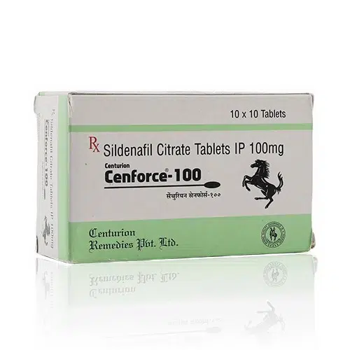 印度威而鋼Cenforce-100盒裝正面圖(10顆裝)