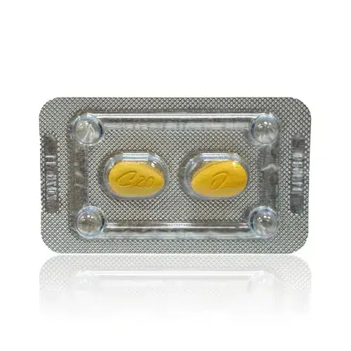 Cialis 犀利士鋁箔藥板正面 兩顆黃色藥錠