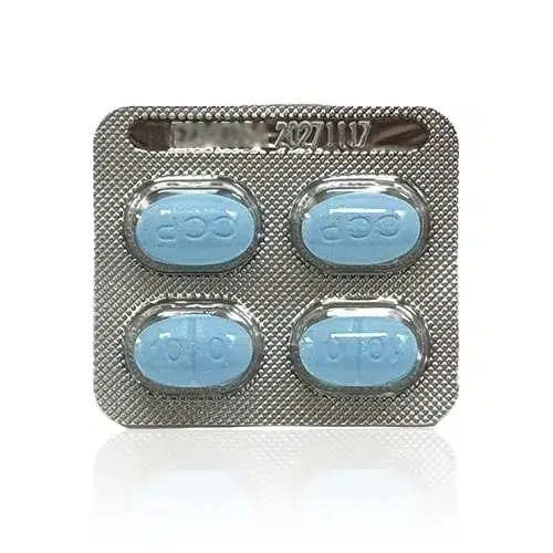 雄讚膜衣錠藍色藥丸正面照